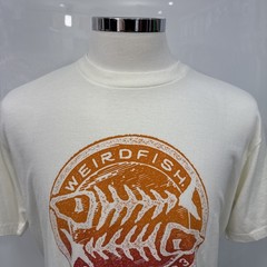 WEIRD FISH Pale Yellow Relaxed Fit Crew Neck Summer T Shirt Size XL