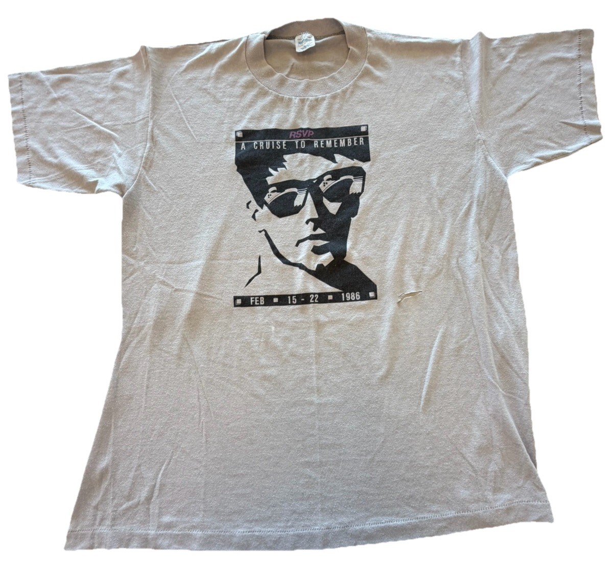 VTG 1986 A Cruise To Remember RSVP T Shirt Single Stitch 80s Graphic Tee USA L