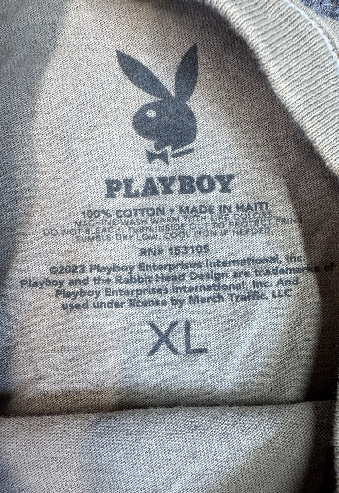 Playboy Bunny's Pop Art Checkered Print Graphic Printed Tee Shirt XL Retro gallery