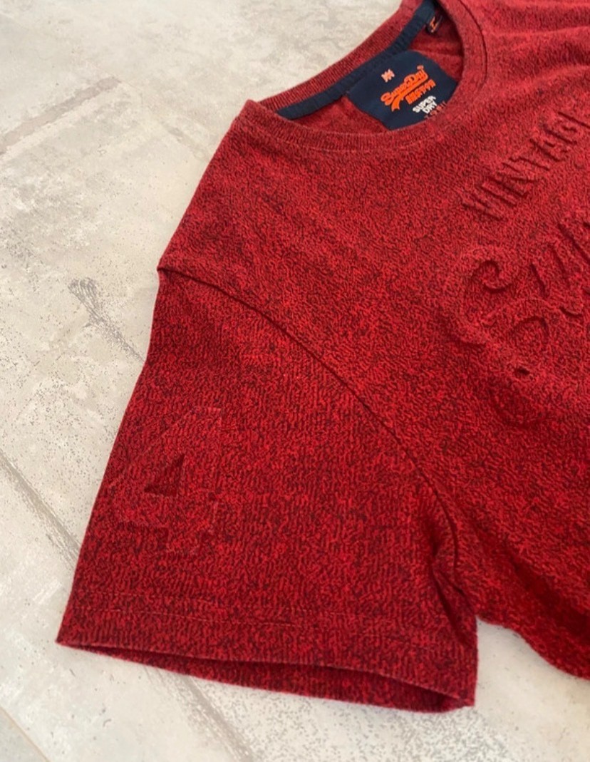 Superdry Vintage Crew T-Shirt Red Size M – Premium Goods gallery