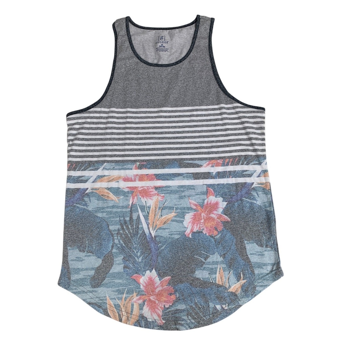 Lot of 4 Mens Medium Corona Extra Striped Floral Florida Racerback Tank Tops gallery