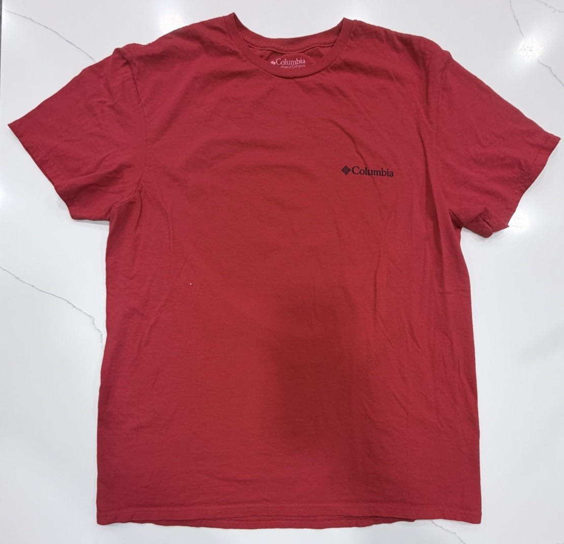 Columbia Sportswear Graphic T Shirt Men’s Large Red Camping Outdoor Logo Tee gallery