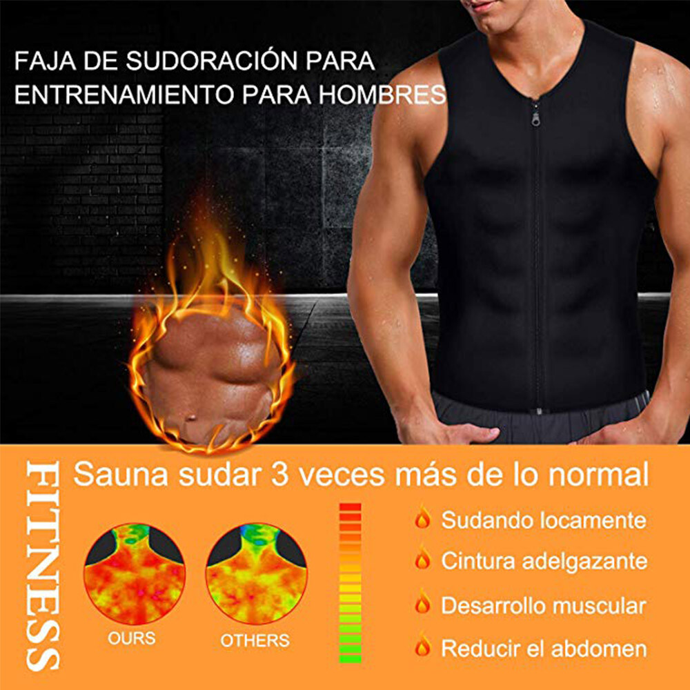 Men's Slimming Shapewear Hot Neoprene Vest Body Shaper Sweat Shirt Waist Trainer gallery