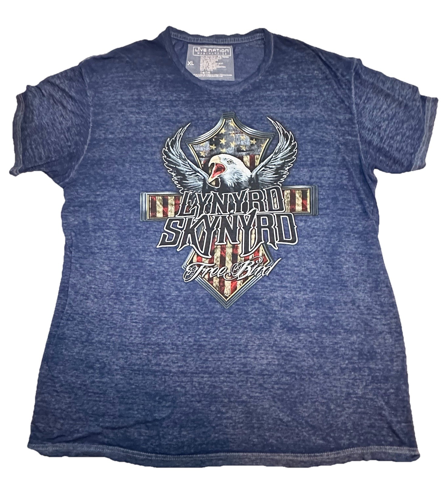 Live Nation Lynyrd Skynyrd Free Bird Semi Sheer Blue Concert Tee Shirt XL gallery