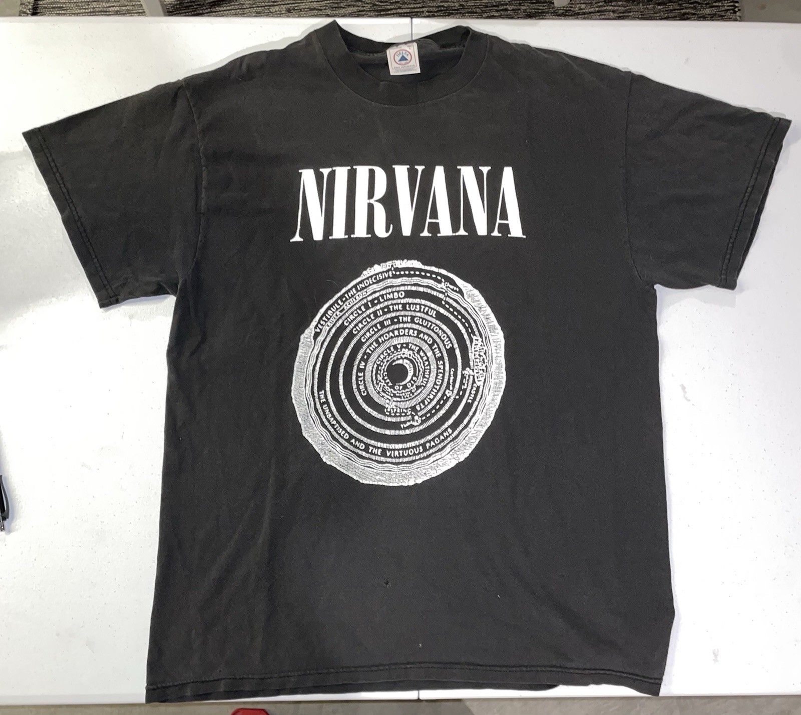 Vintage Nirvana Vestibule Shirt 90s Spiral Size Large gallery
