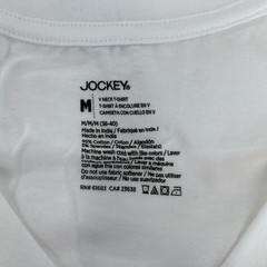Jockey Cotton Stretch V-Neck Undershirts 3-Pack White M