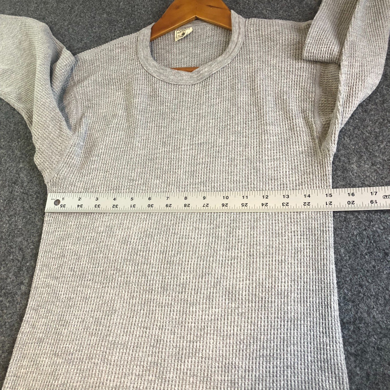 Vintage 90s Thermal Waffle Knit Shirt Mens Extra Large Long Sleeve Crewneck USA gallery