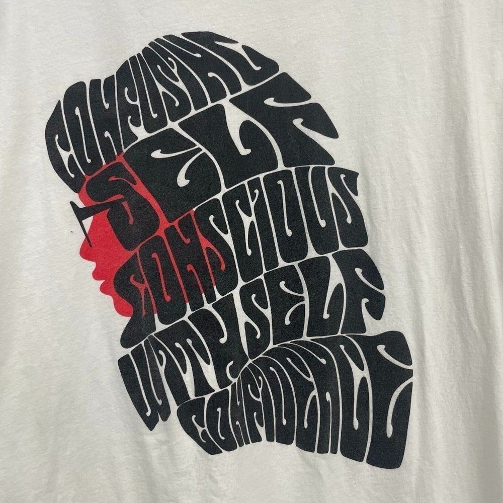 The Thread Shop Mens XL White Graphic Tour T-Shirt Self Confidence Psychedelic gallery