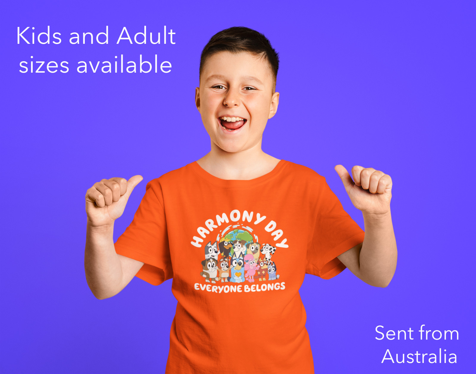 Harmony Day T Shirt 2025 - Everyone Belongs - Orange Shirt Kids/Adults sizes gallery