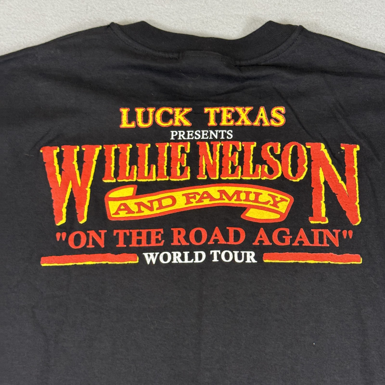 Hanes Beefy T-Shirt Men's XL Black Willie Nelson Spirit On The Road Again Tour gallery