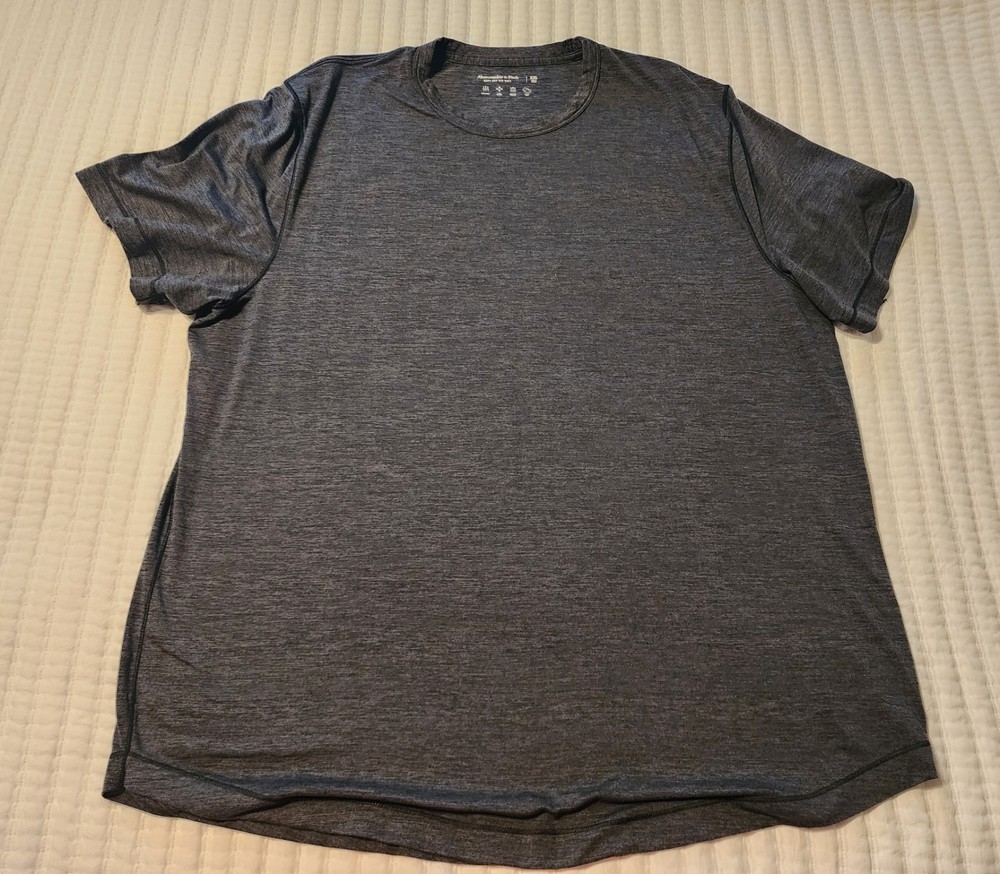Abercrombie & Fitch Soft A&F Essentials T-shirt Men XXL Gray Short Sleeve