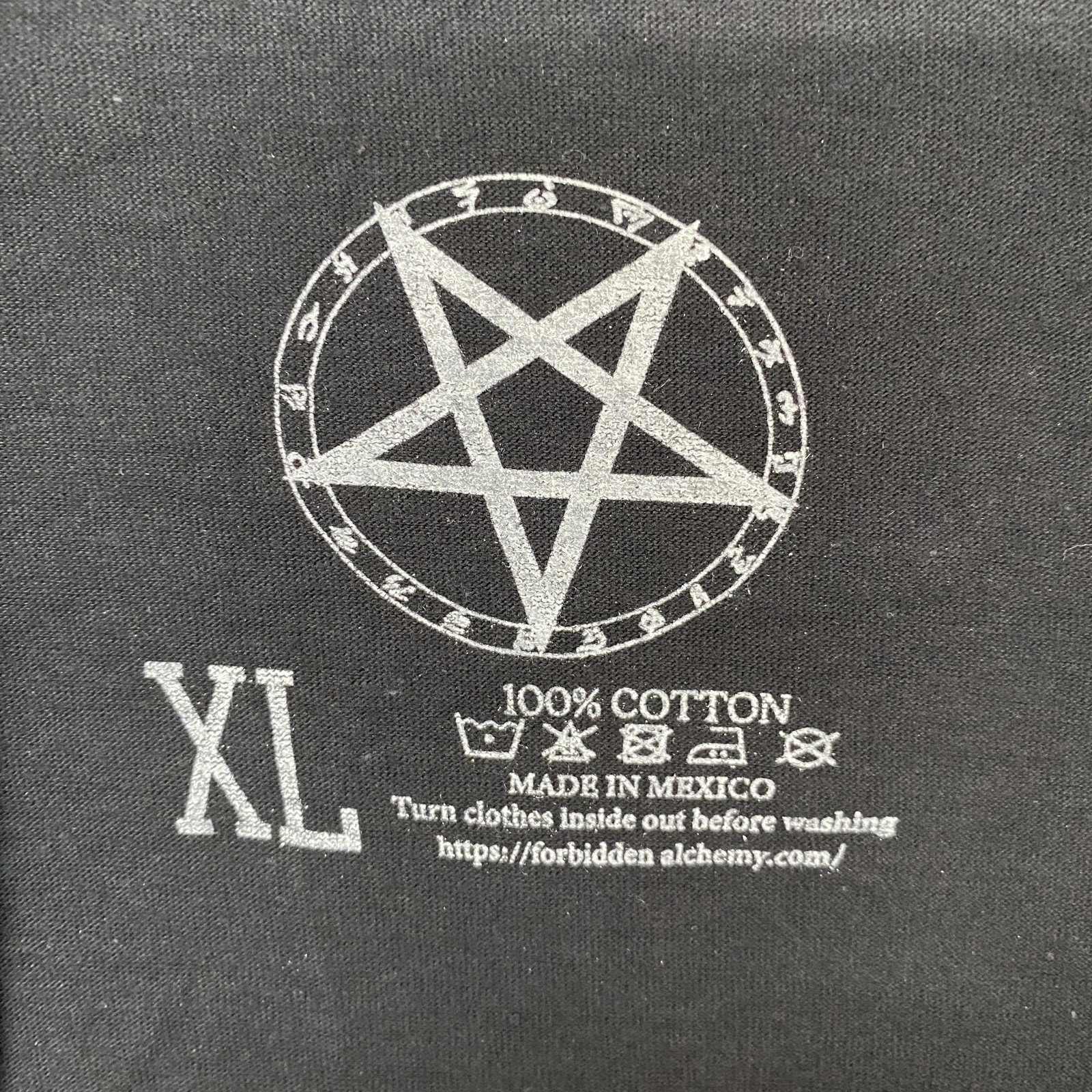 Forbidden Alchemy Shirt Mens XL Black Snake Spine Graphic Occult Goth Tee Alt gallery