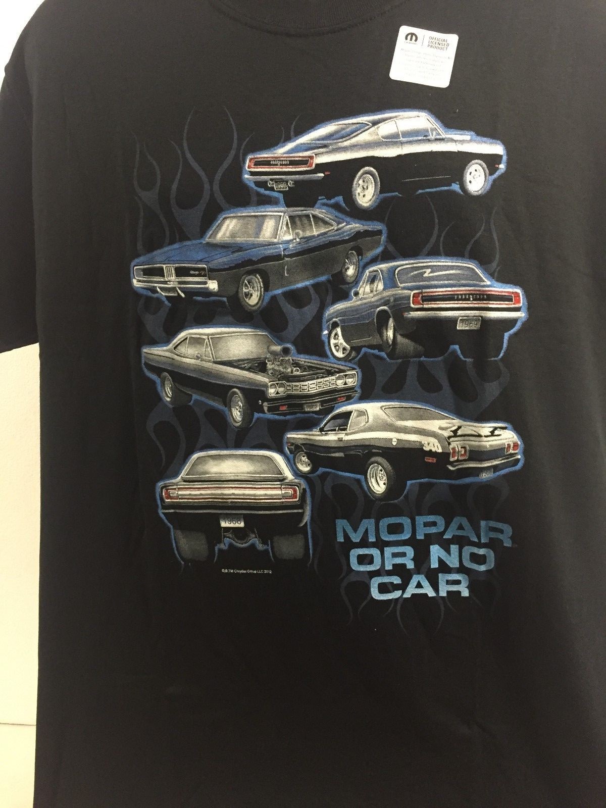 Black T-Shirt w/ "Mopar Or No Car" Script & Multiple Cars (Licensed) gallery