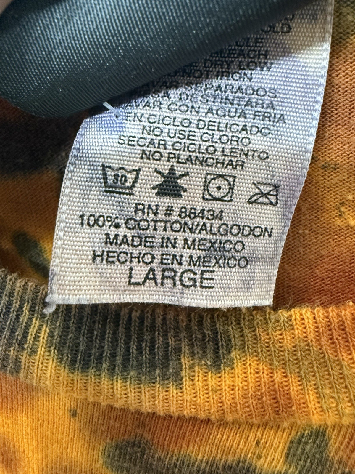 Vintage Giant Tag Shirt Orange Tiedye Scooter Kick Flip Graphic Tee Large K34 gallery