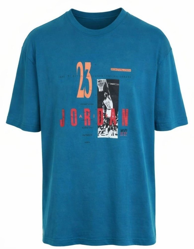 Nike Jordan Reissue Men’s Tee Graphic T-Shirt HJ2356-301 Blue Basketball Large