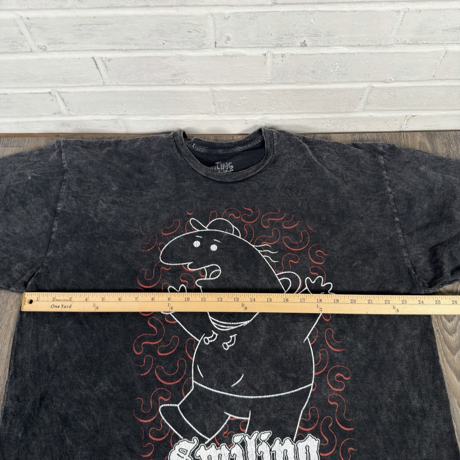 Smiling Friends Charlie Two Sided T Shirt Men Size XL Black Distressed Graphic gallery