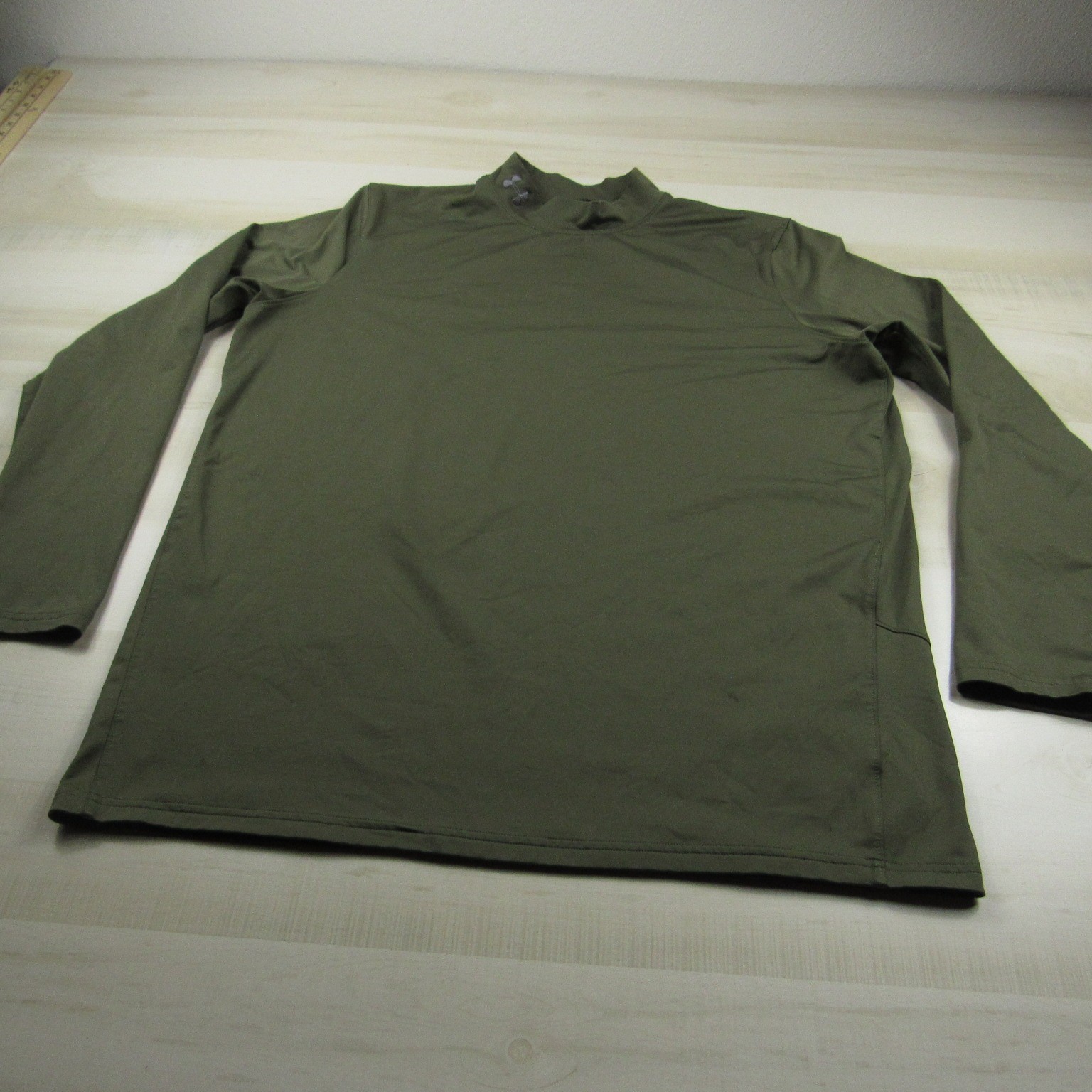 Under Armour Shirt Mens 2XL XXL Green Mock Cold Gear Fleece Long Sleeve gallery