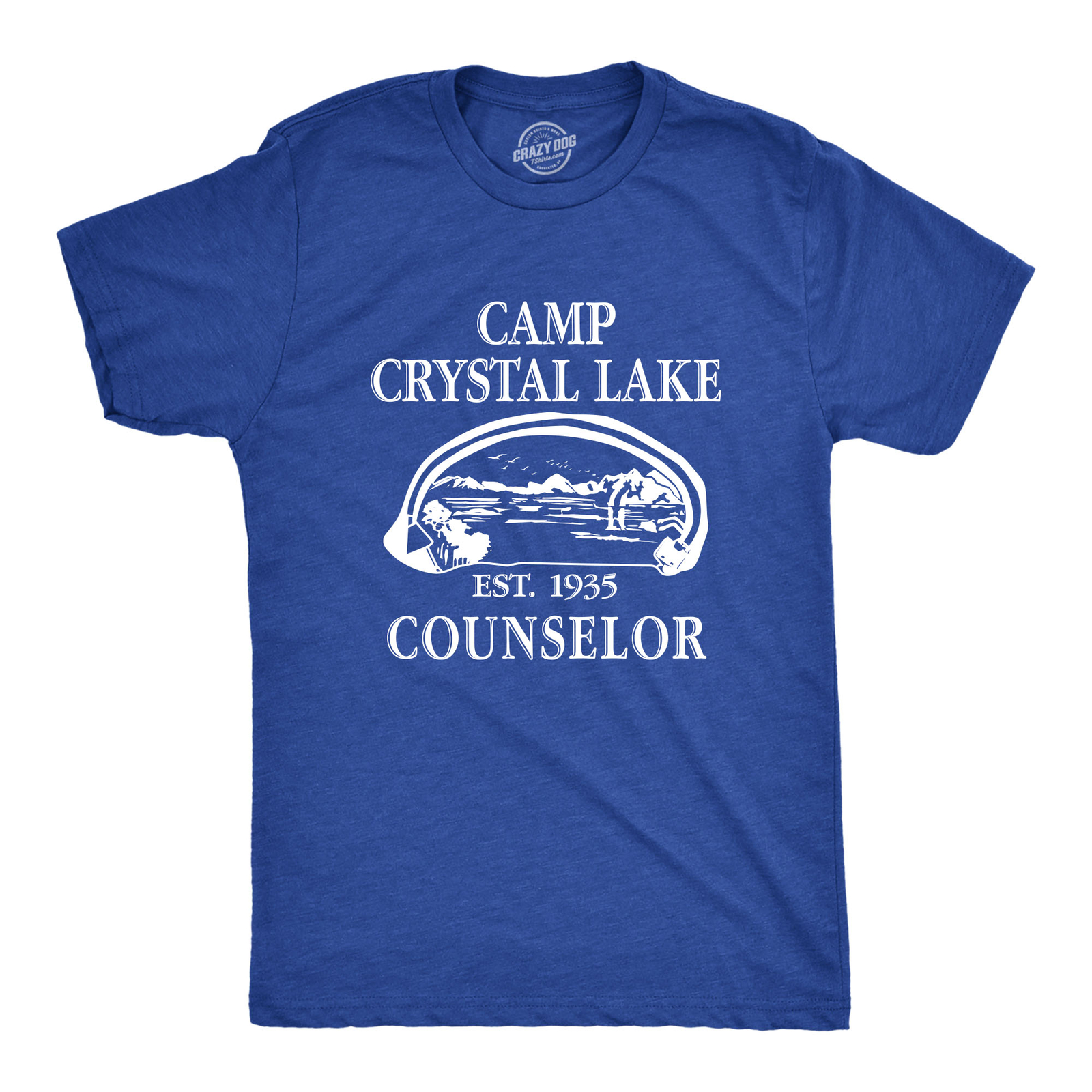 Mens Camp Crystal Lake T shirt Funny Graphic Camping Vintage Adult Novelty Tees gallery