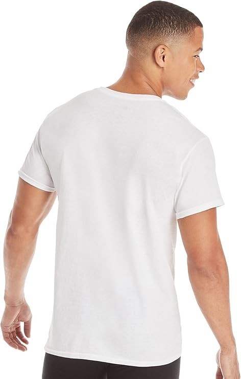 Hanes 2135Z0 Men's T-Shirt Size L White | Soft Cotton Crew Neck Tee gallery