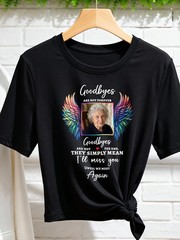 Customizable Personalized Round-neck T-shirt Tops Tee for Eternal Remembrance↗