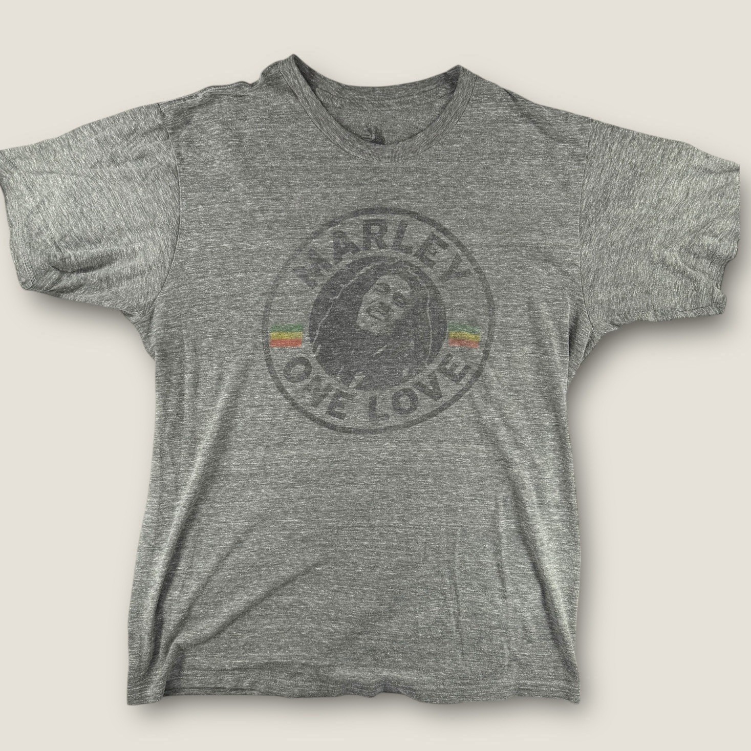 Bob Marley Shirt M Zion Rootswear One Love Grey Heather Tri-Blend Soft Tee gallery