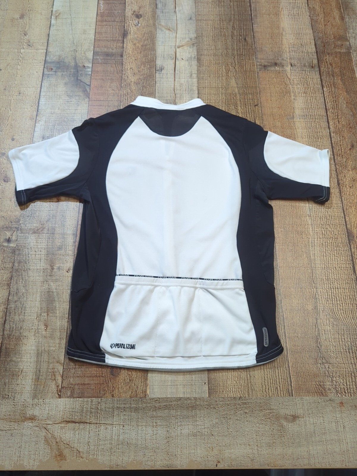 Vintage Pearl Izumi Shirt Adult Large Men's White And Black Full Zip Ultrasensor gallery
