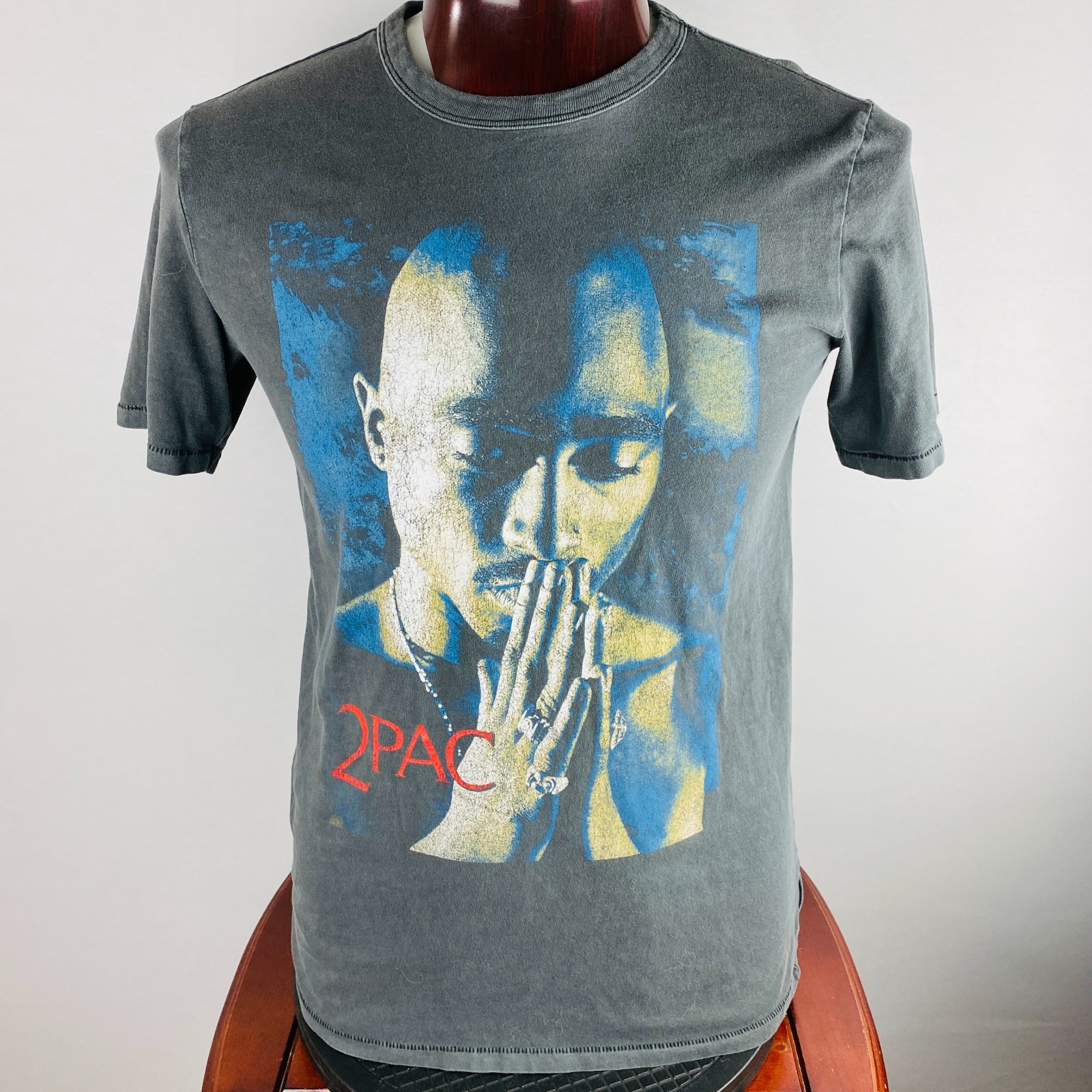 2 Pac Shakur Rapper 90's Hip Hop Music Legend Mens Gray T-Shirt * gallery