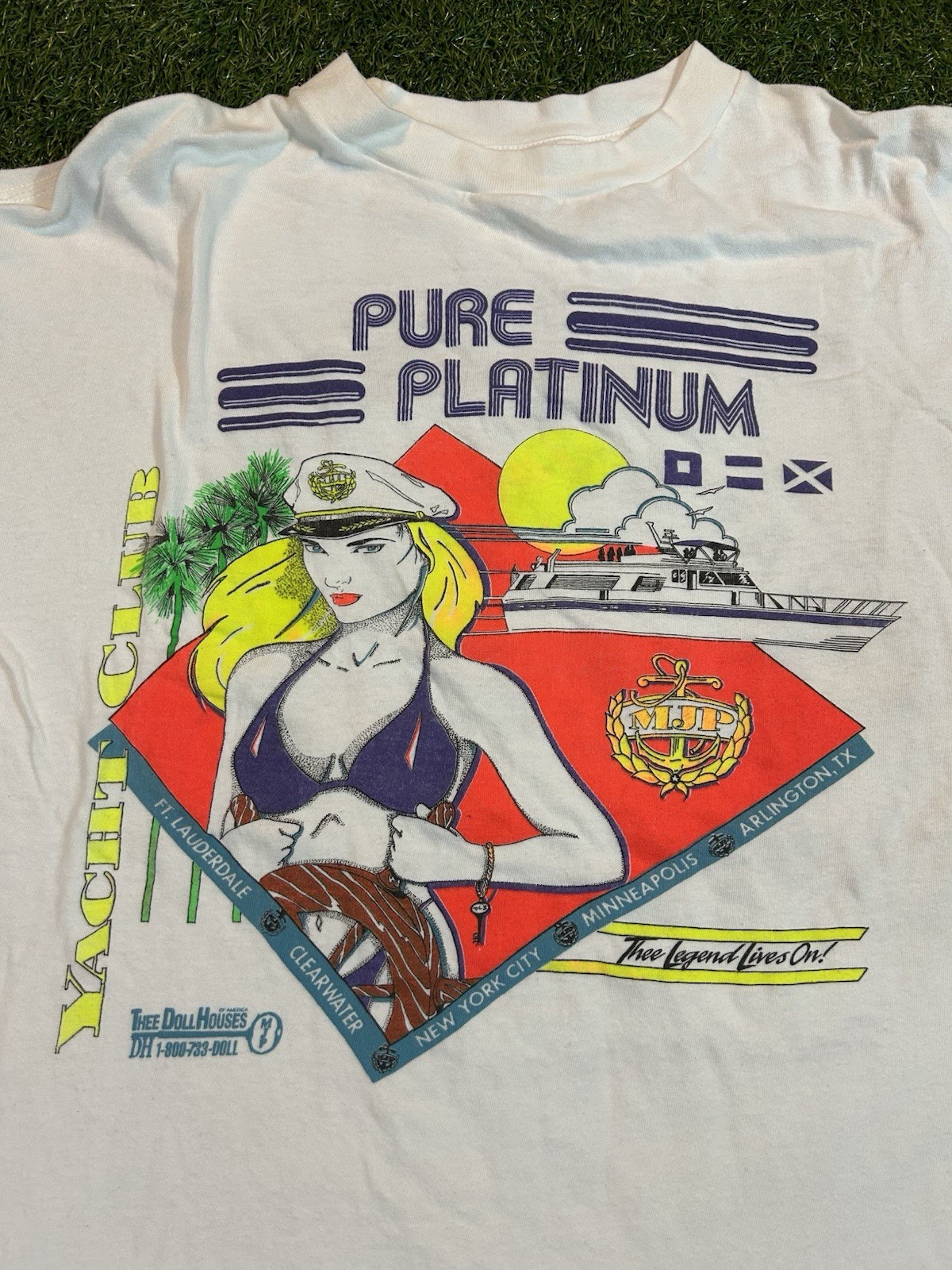 Vintage Thee Dollhouse Strip Club T-Shirt V.I.P Yacht Club Member 90s Florida gallery