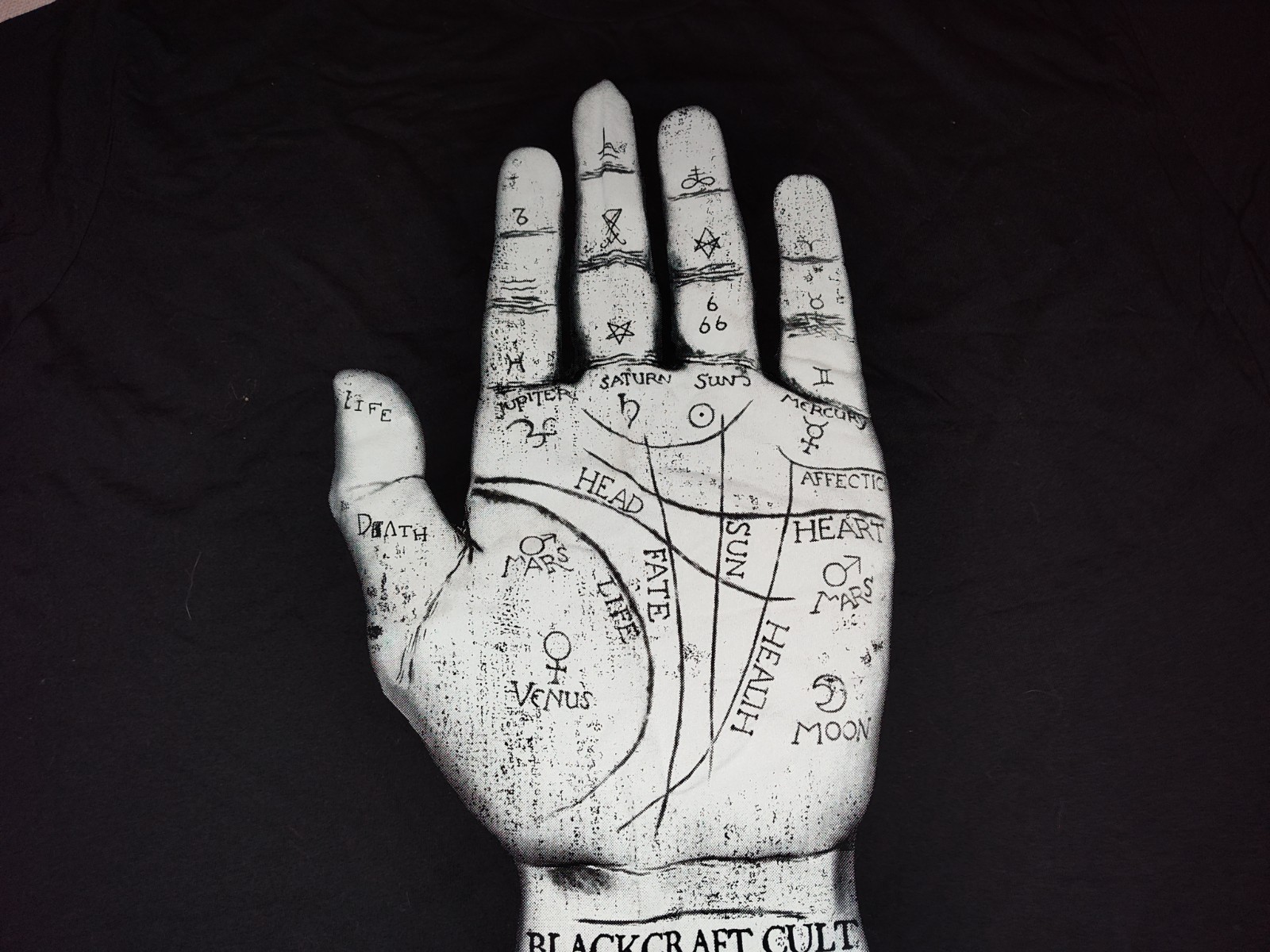 NEW Blackcraft Cult Hand Palm Reader Black Short Sleeve T-Shirt 4XL Black Craft gallery