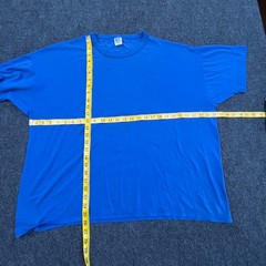 Vintage Russell Athletic Single Stitch Blank T Shirt Mens XXL Blue USA Made