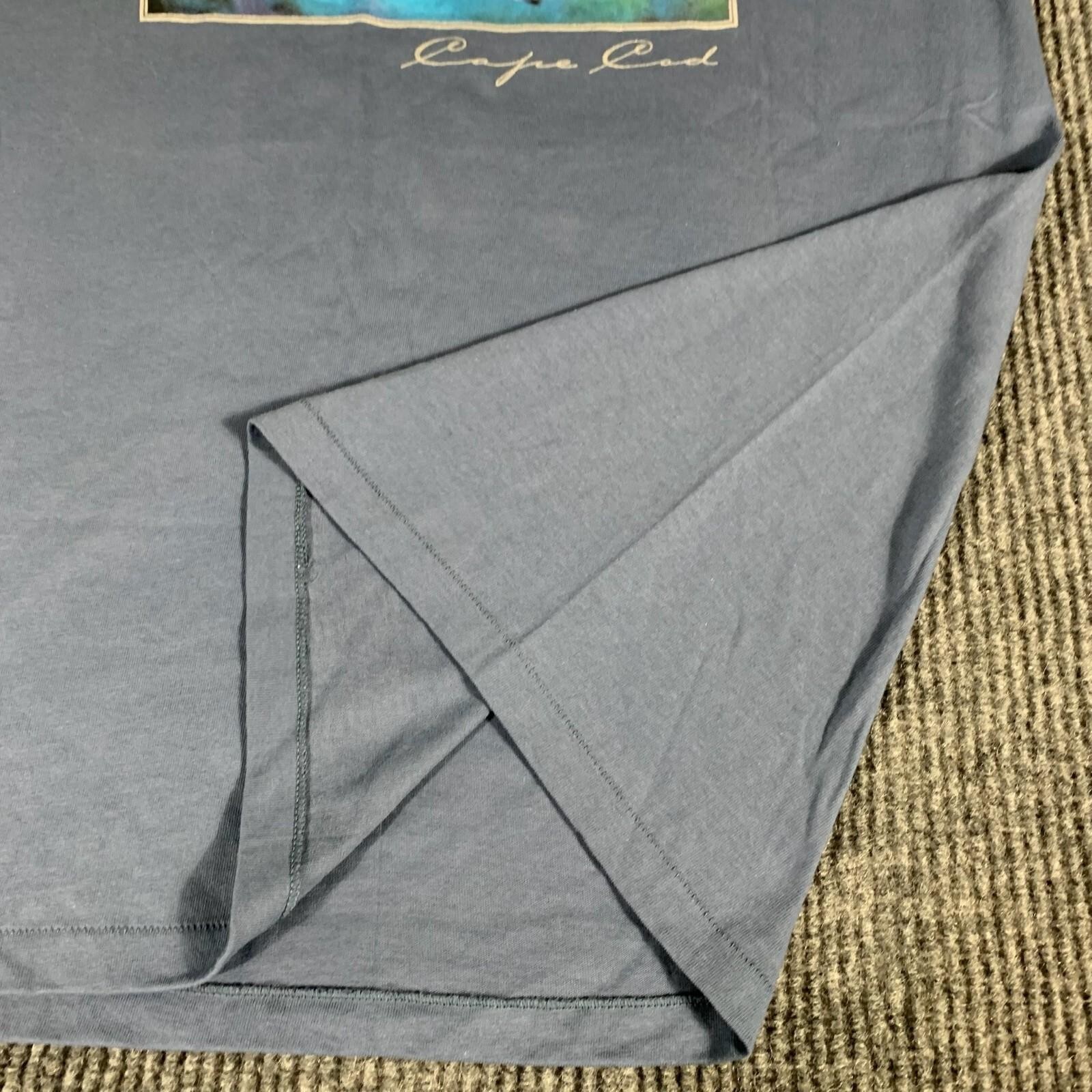 VTG Anvil T Shirt Mens Extra Large XL Blue Single Stitch Cape Cod Dolphins New gallery