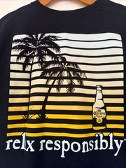 Corona Extra Men’s Black Relax Responsibly T-Shirt Authentic Beer T-Shirt SZ XL