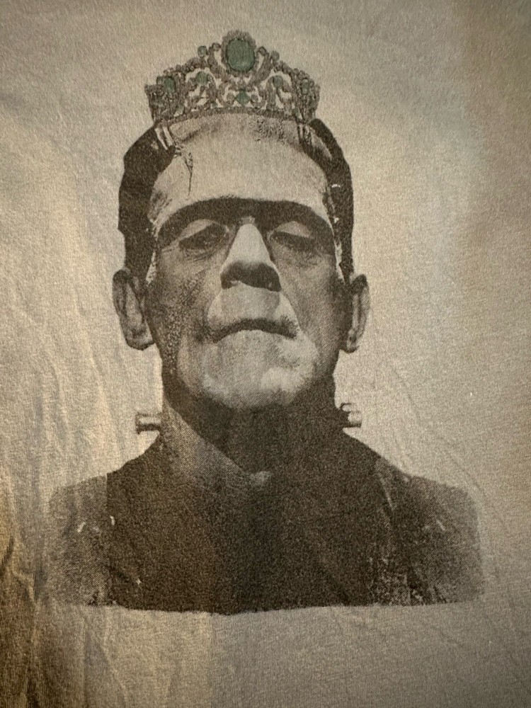 PASTE TShirt by Jason Laurits FRANK Large Storm Frankenstein w/ Tiara Halloween