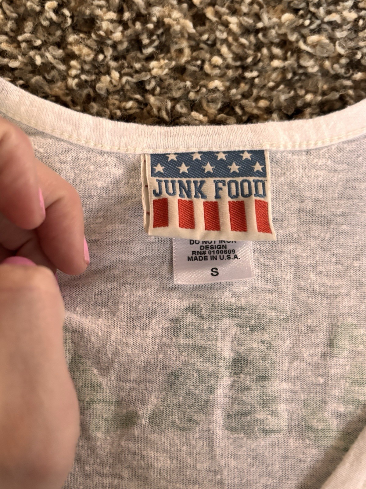 Junk Food Vintage Y2K Seahawks T-Shirt Crew Neck 3/4 Sleeve Blue/White S gallery