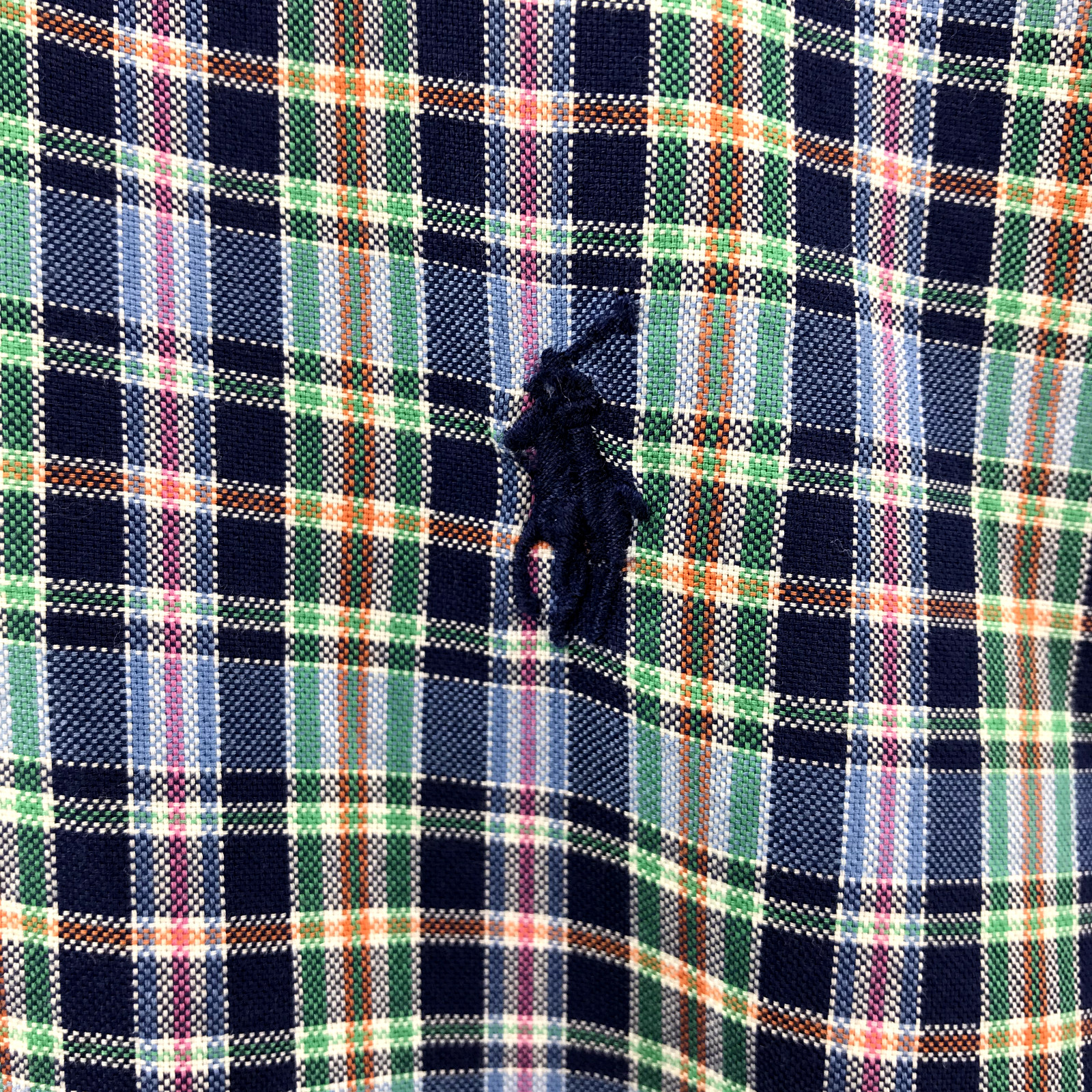 RALPH LAUREN Shirt Mens MEDIUM Slim Fit Multicolor Plaid Long Sleeve Button Up gallery