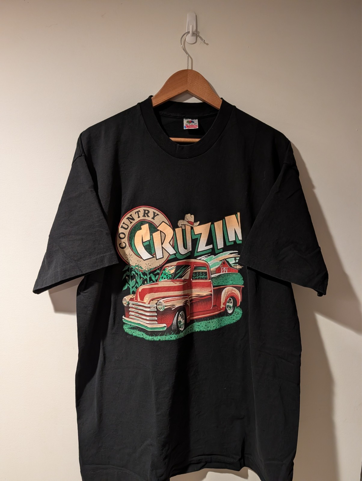 Country Cruzin Chevy Truck Vintage 1991 Fruit of the Loom Made in USA 2XL