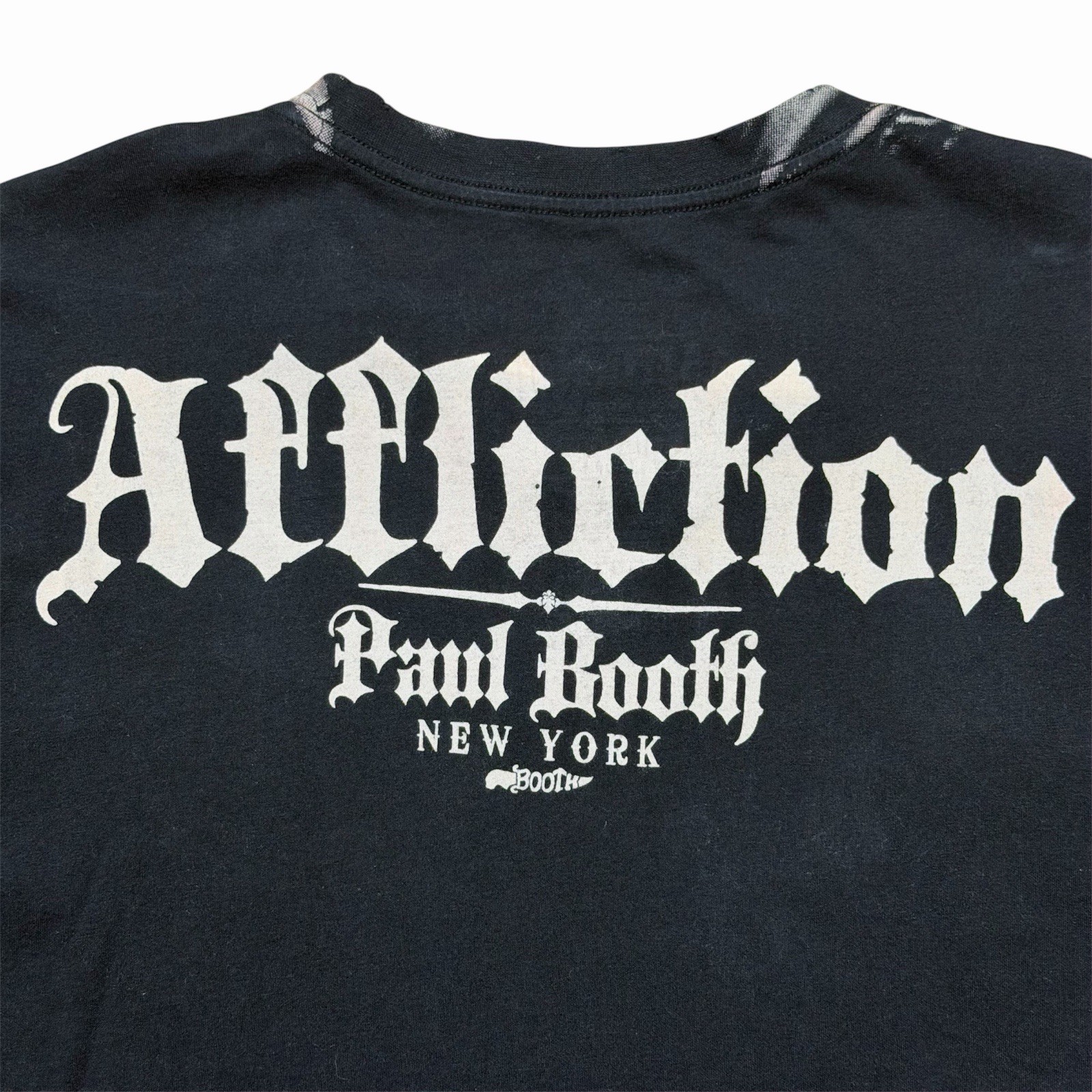 Affliction Paul Booth Leaf Man Graphic TShirt Size XXL Y2K Distressed Cyber Goth gallery