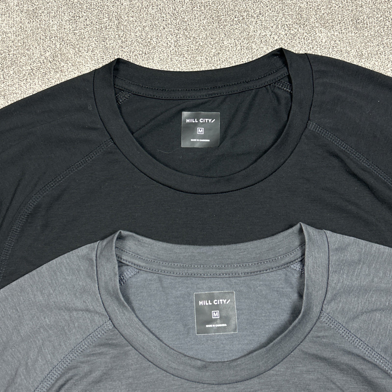 Hill City Shirt Lot of 2 Mens Medium Stretch Short Sleeve Crewneck Athletic Tee gallery