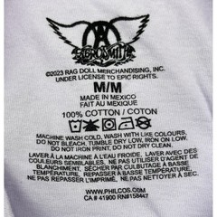 Aerosmith Graffiti Boxcar Graphic T-Shirt Mens Medium White Rock Band Tee 2023