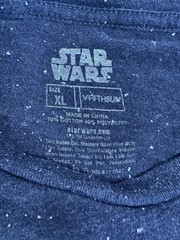 Star Wars XL Rainbow Logo Graphic Tee Black Speckled Retro Streetwear Casual