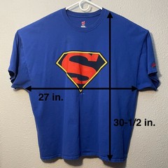 DC Comics Superman Golden Age Logo Blue Graphitti Designs T Shirt 3XL