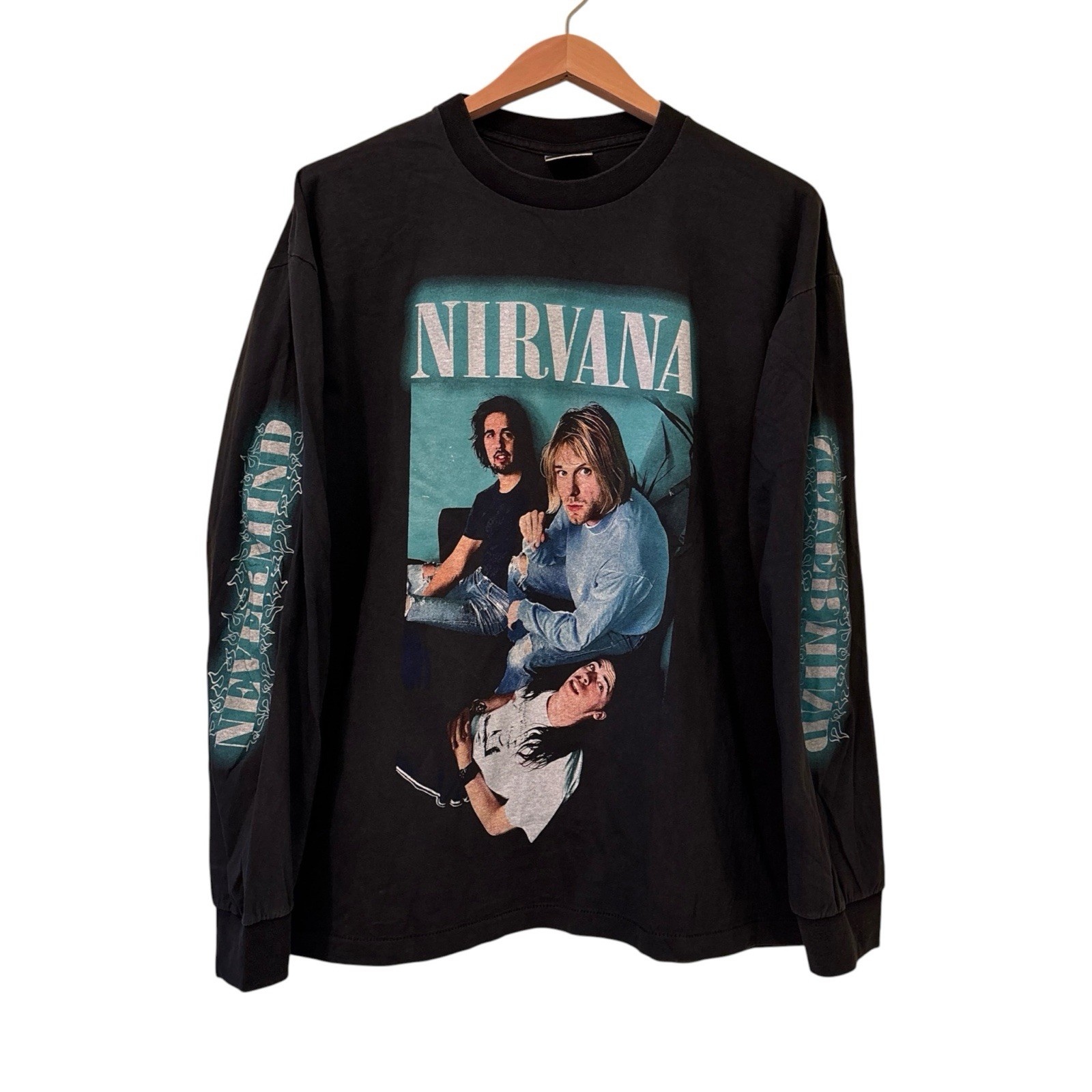 Kurt Cobain Band Portrait Vintage Nirvana Sz XL Single Stitch Shirt REPRINT gallery