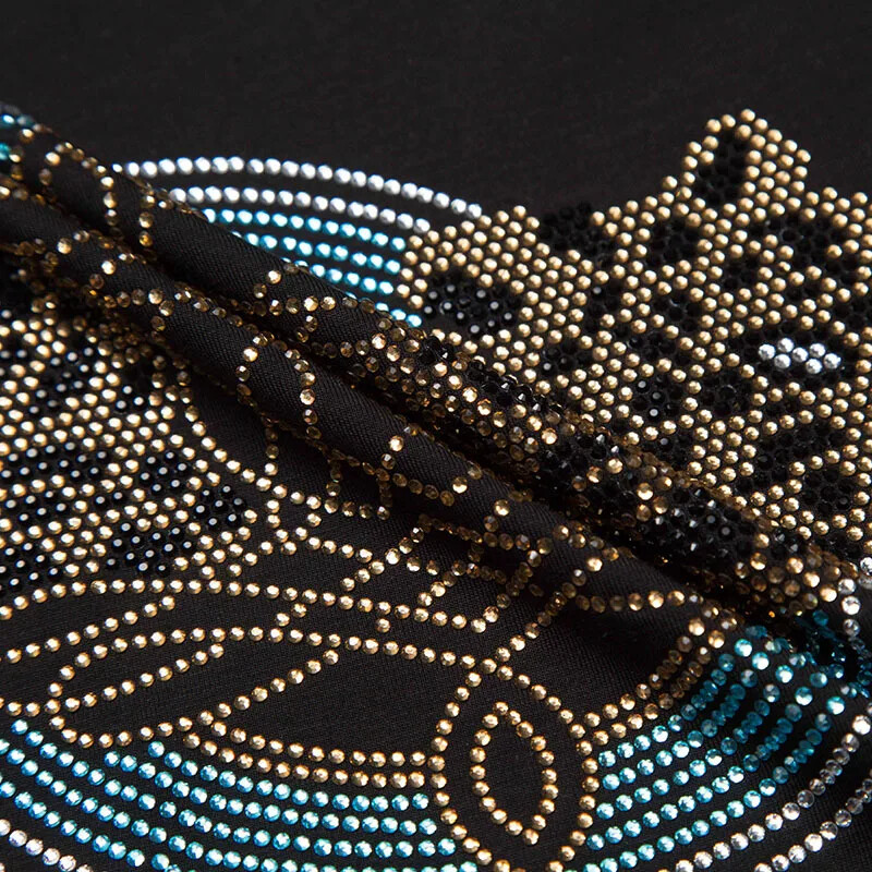 New Men Luxury Leopard Rhinestones Fashion Black White T-Shirt High Quality gallery