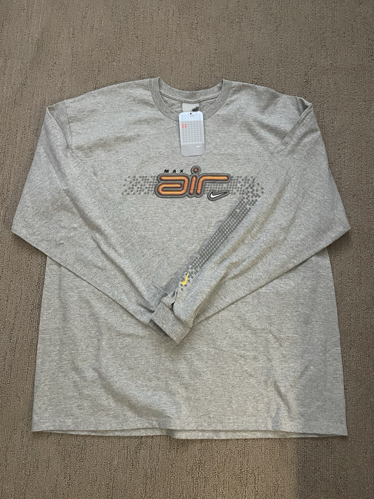 Old School Air Max Nike Long Sleeve Shirt – Size Large (Fits Big) – Gray