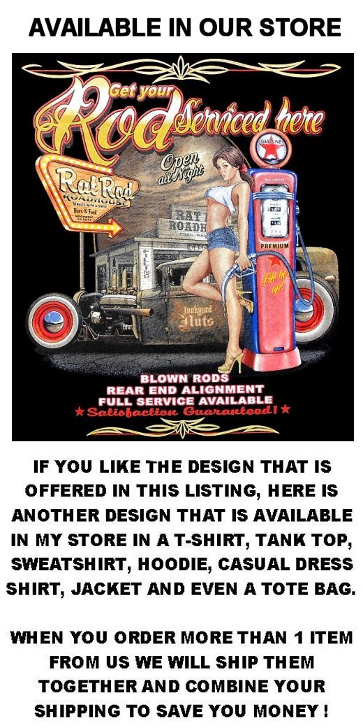 Old School Chop Shop Hot Rat Rod Truck Outlaw Hemi Blower Skull T-shirt AB73 gallery