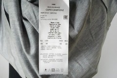 Giorgio Armani Solid Light Gray Cotton Blend Short Sleeve Shirt 48 EU 38 US