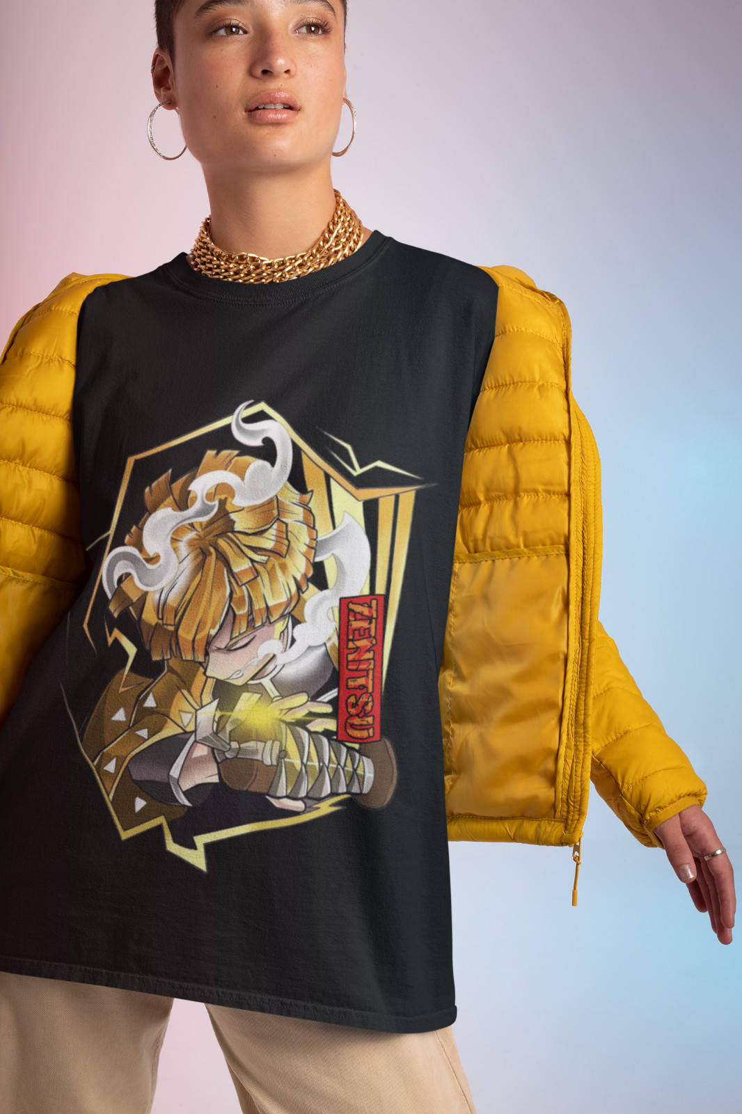 Demon Slayer Shirt Zenitsu Tshirt Tanjiro T-Shirt Muzan Doma Tee Inosuke Nezuko gallery