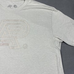 AP Logo Shirt Mens Large Gray Poly Cotton Blend Graphic Evolution Tee Casual