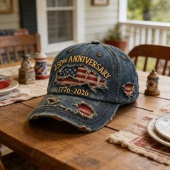 USA 250th Anniversary Distressed Casual Cap, 17762026 Anniversary USA hat, Tr…