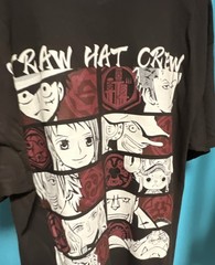 One Piece Straw Hat Crew Graphic Black Men’s T-Shirt XL Cotton Crew Neck Short …